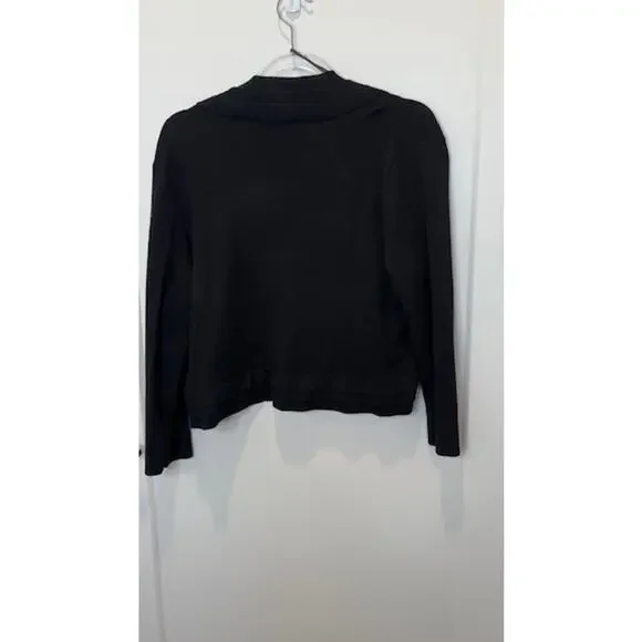 Classic Black Cardigan Sweater Large - Picture 2 of 6